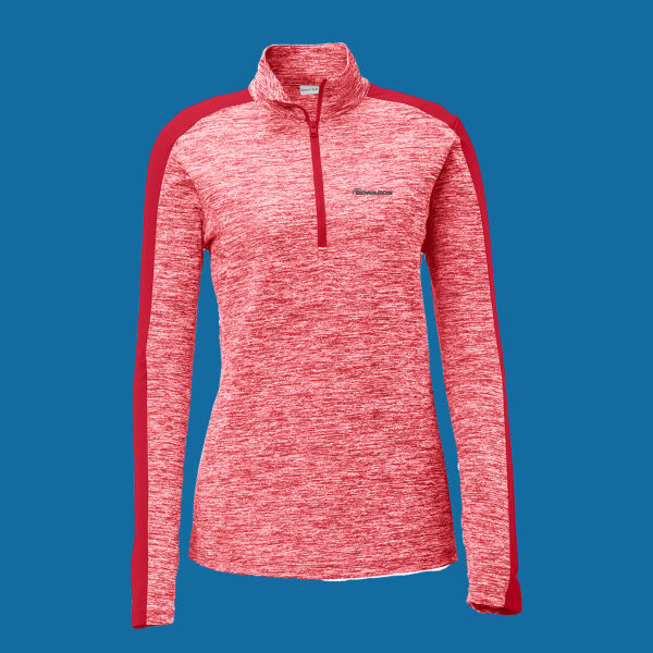 Edwards - Ladies PosiCharge Electric Heather Colorblock 1/4 Zip Thumbnail