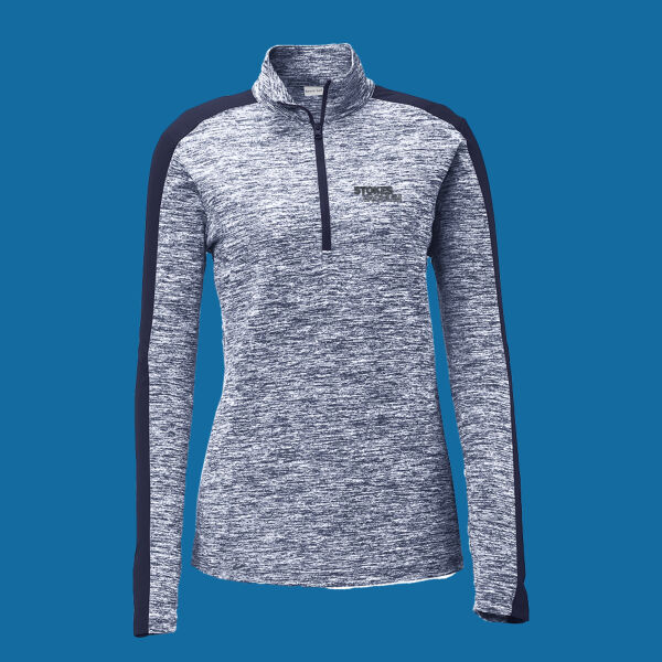 Stokes - Ladies PosiCharge Electric Heather Colorblock 1/4 Zip Thumbnail